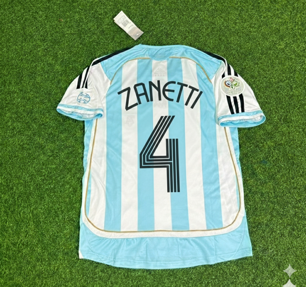 Javier Zanetti Argentina Retro Football Jersey