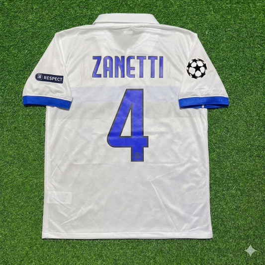 Javier Zanetti Inter 2009/2010 White Retro Football Jersey Kit