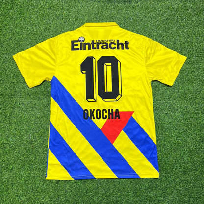 Jay-Jay Okocha Eintracht Frankfurt 1993/1996 Retro Yellow Football Jersey Kit