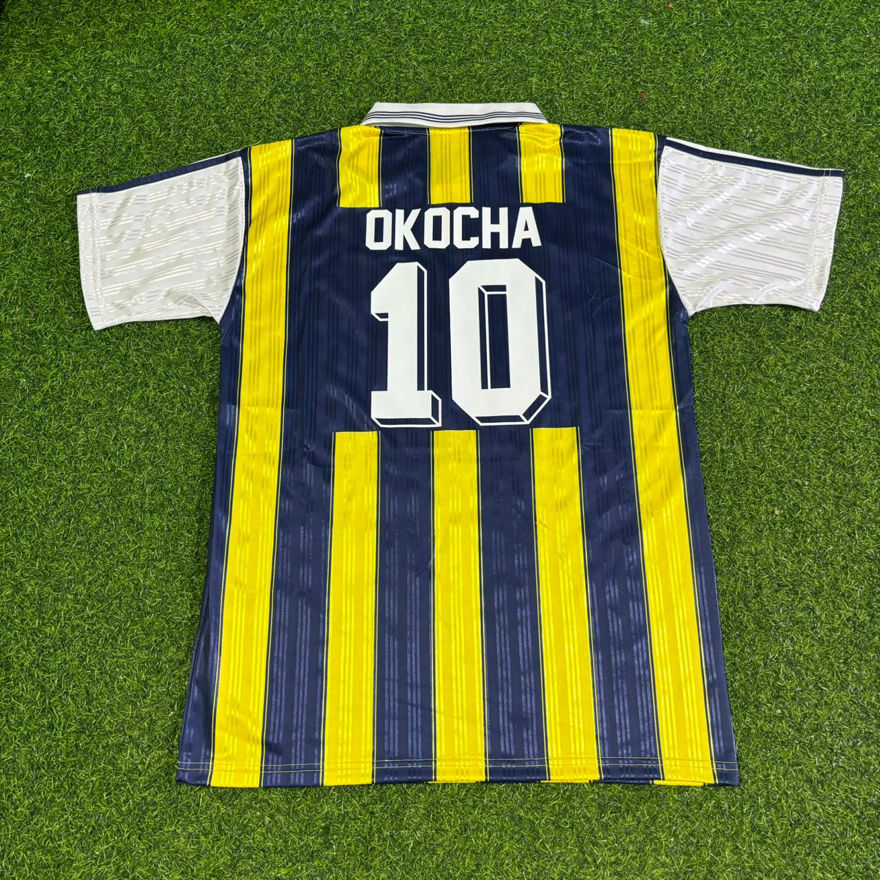 Jay Jay Okocha Fenerbahce 1996-1997 Retro Football Jersey Kit