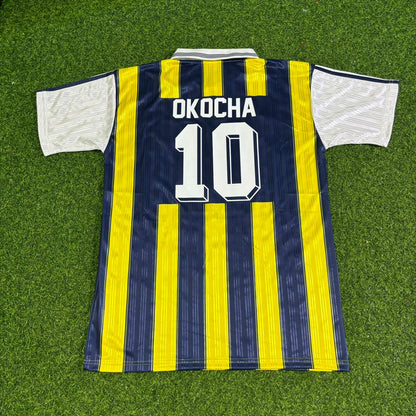 Jay Jay Okocha Fenerbahce 1996-1997 Retro Football Jersey Kit