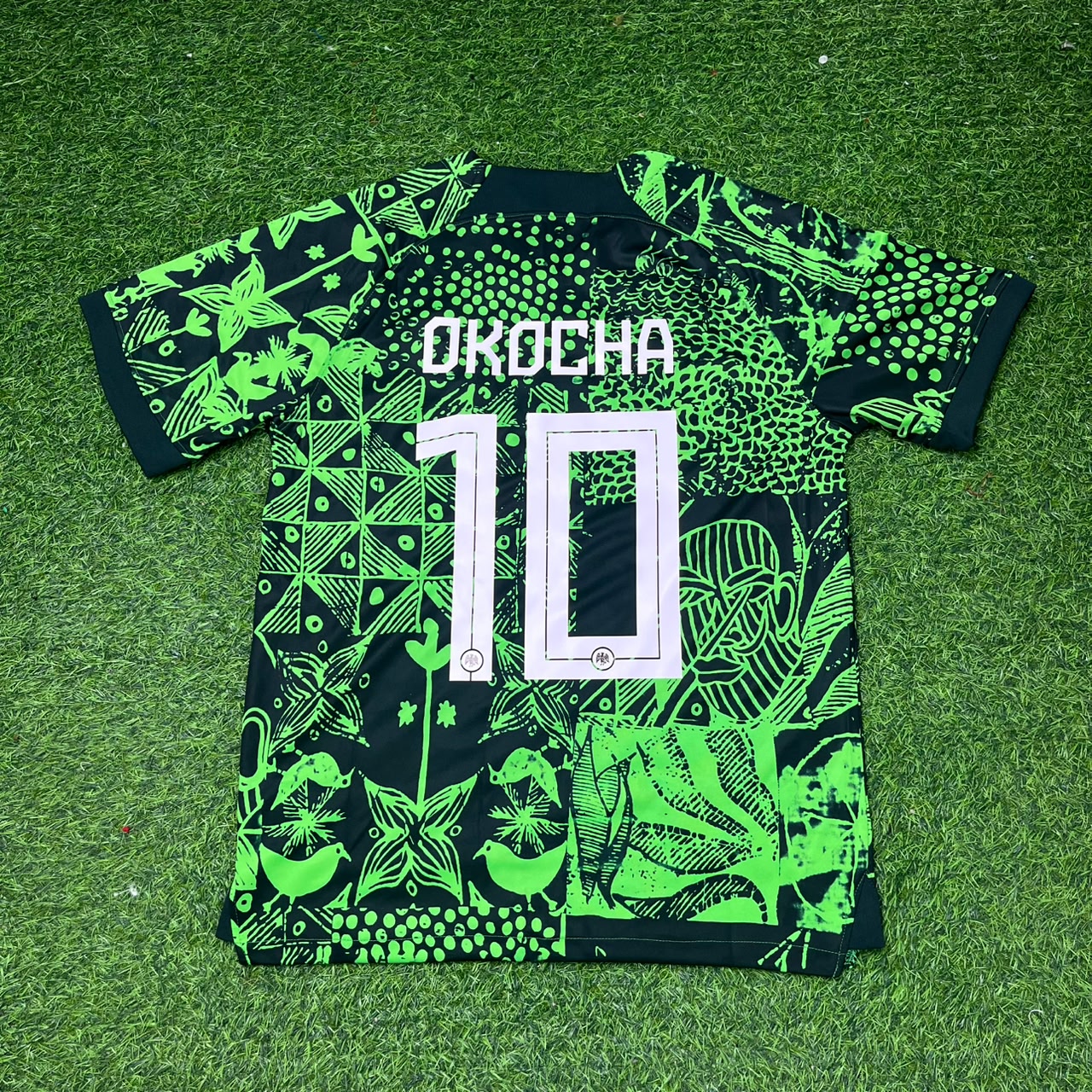 Jay Jay Okocha Nigeria Special Edition Green Retro Football Jersey Kit