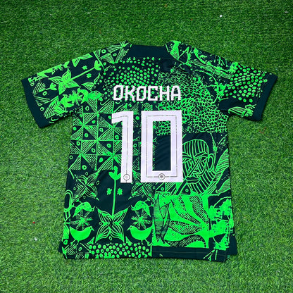 Jay Jay Okocha Nigeria Special Edition Green Retro Football Jersey Kit