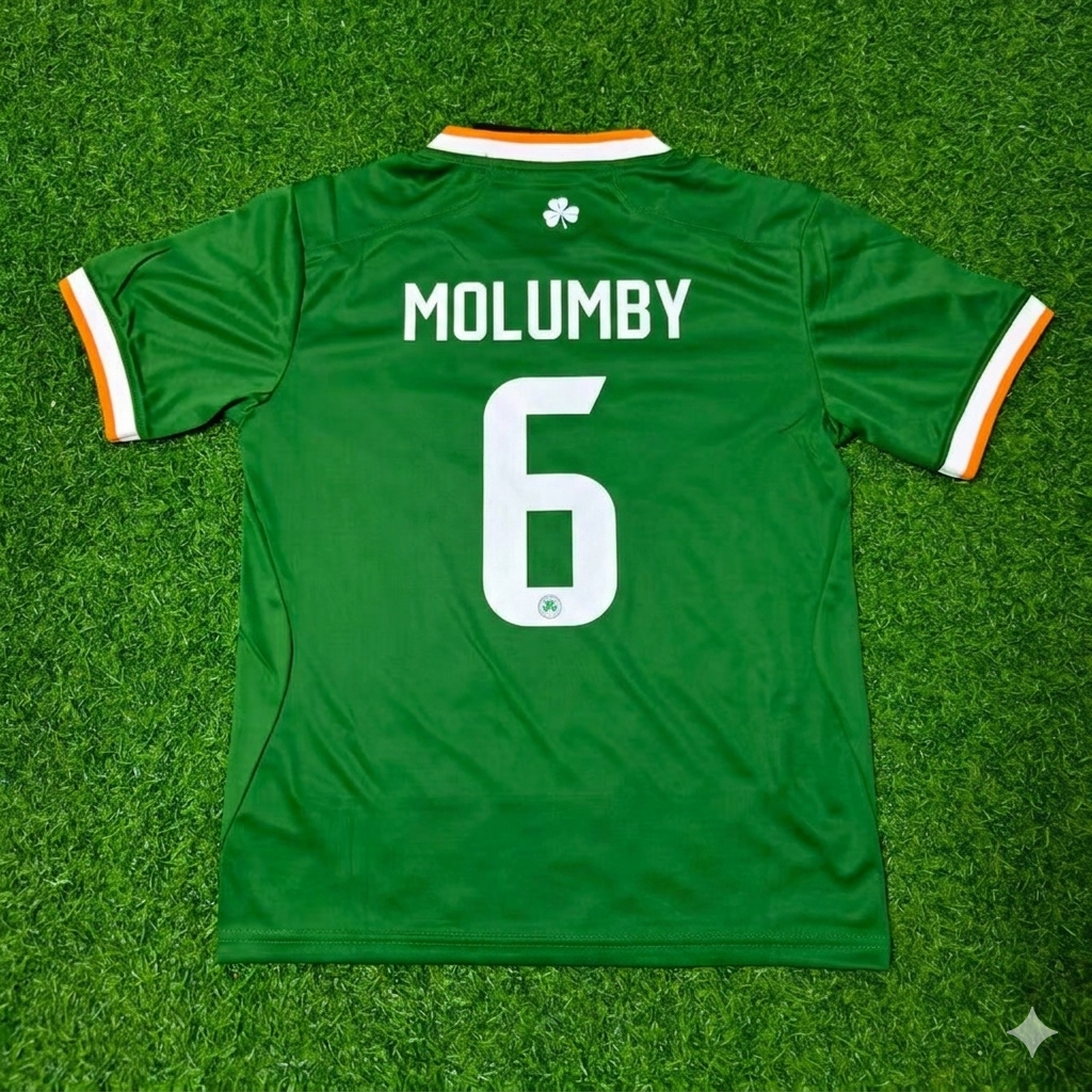 Jayson Molumby #6 Ireland 2026 Green Football Jersey