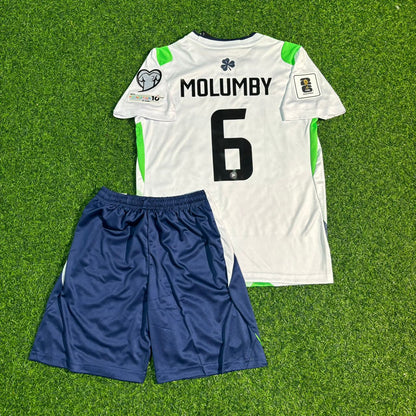 Jayson Molumby #6 Ireland Kids 2026 Home Green White Football Jersey Kit