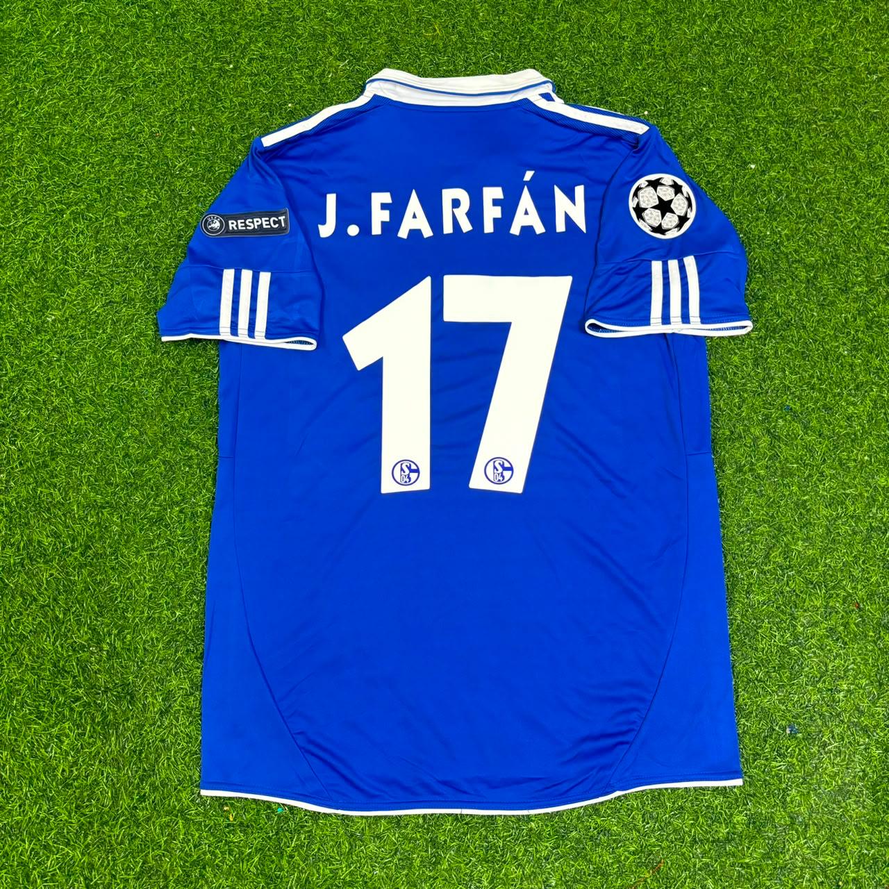 Jefferson Farfán 17- Schalke 04 Season 2010/11 Retro Champions League Football Jersey
