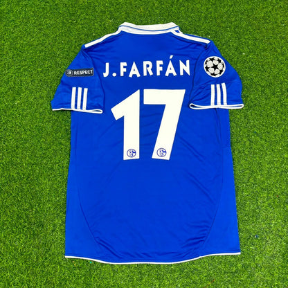 Jefferson Farfán 17- Schalke 04 Season 2010/11 Retro Champions League Football Jersey