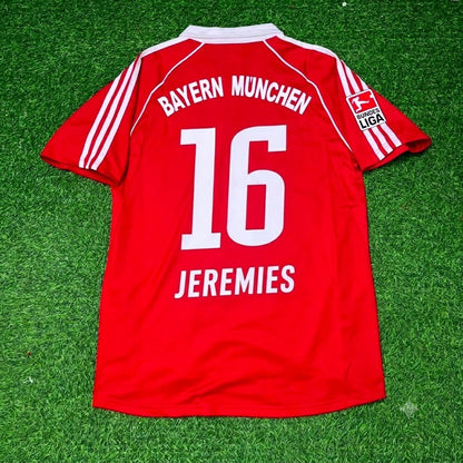 Jens Jeremies Bayern Munich 2005 06 Bundesliga Red Home Retro Football Jersey Kit
