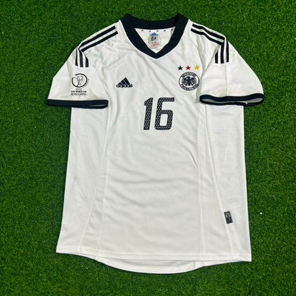 Germany World Cup 2002 Jens Jeremies Deutschland White Retro Football Jersey