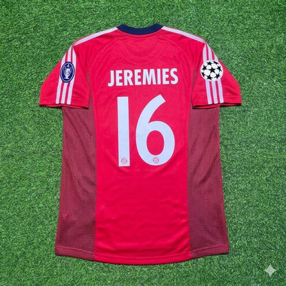 Jens Jeremies Bayern München 2002/2003 Season Home Red Retro Football Jersey