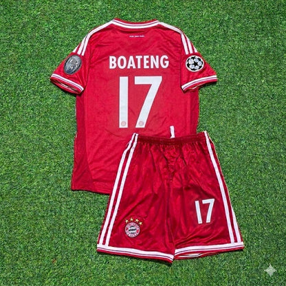 Jérôme Boateng #17 Bayern Munich 2013 Champions League Final Kids Retro Kit Jersey