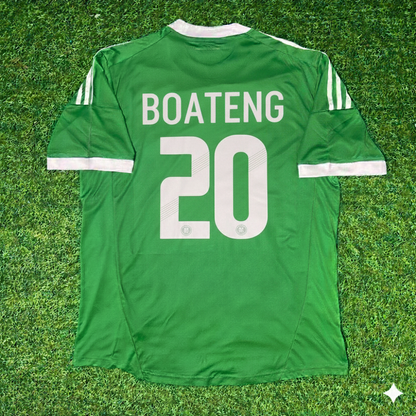 Germany EURO 2012 Jerome Boateng Green Retro Football Jersey