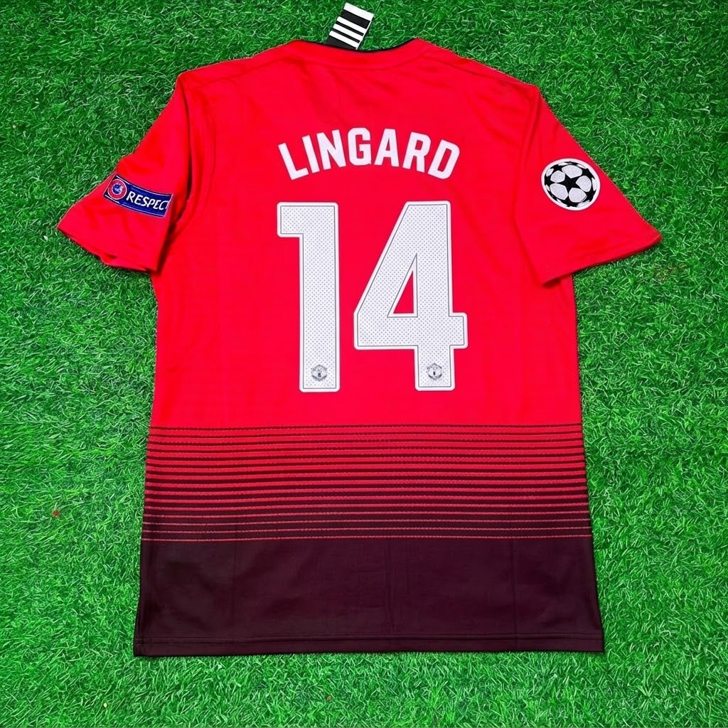 Jesse Lingard #14 Manchester United 2018-2019 Season Home Red Retro Football Jersey