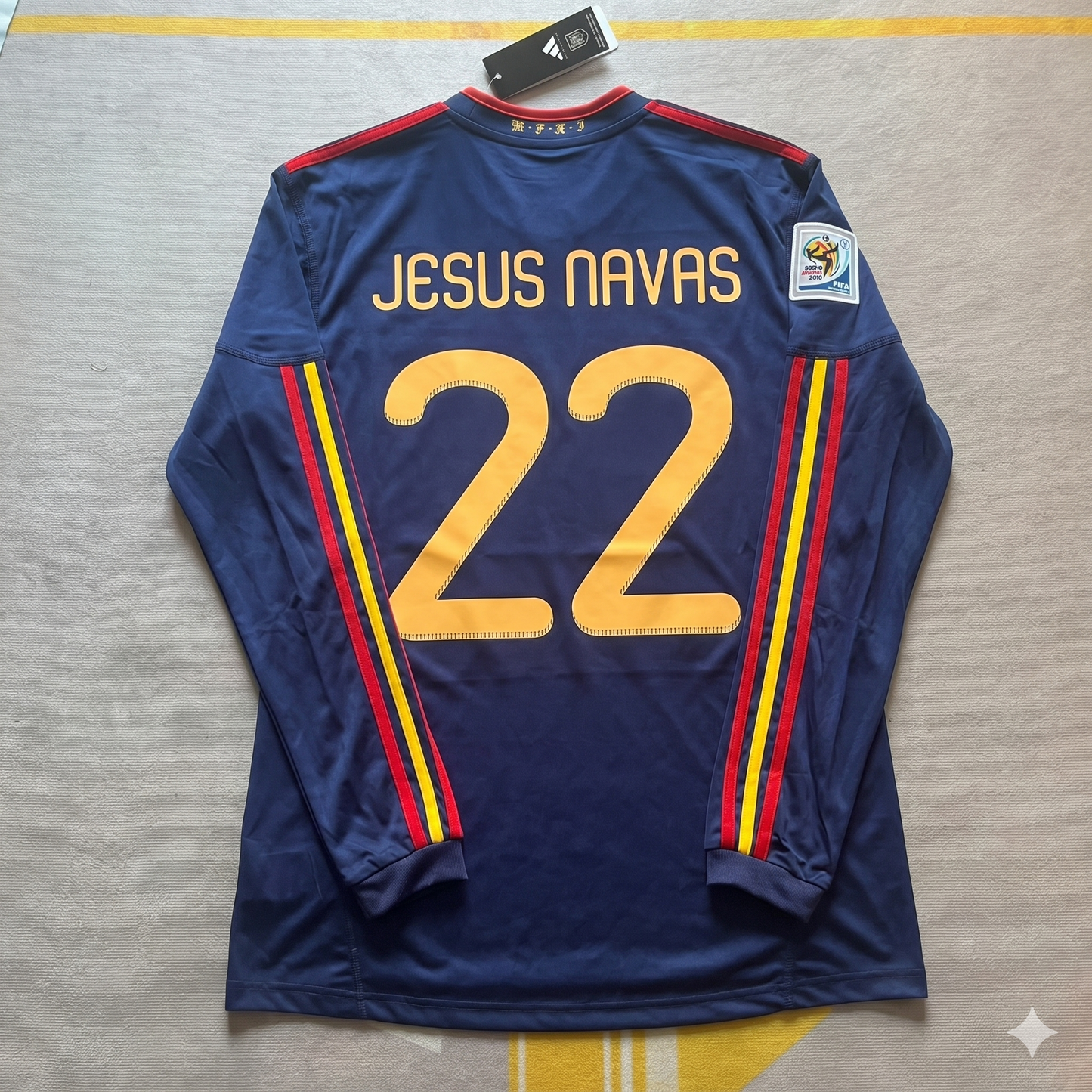 Spain World Cup 2010 Jesus Navas - Final Retro Football Jersey