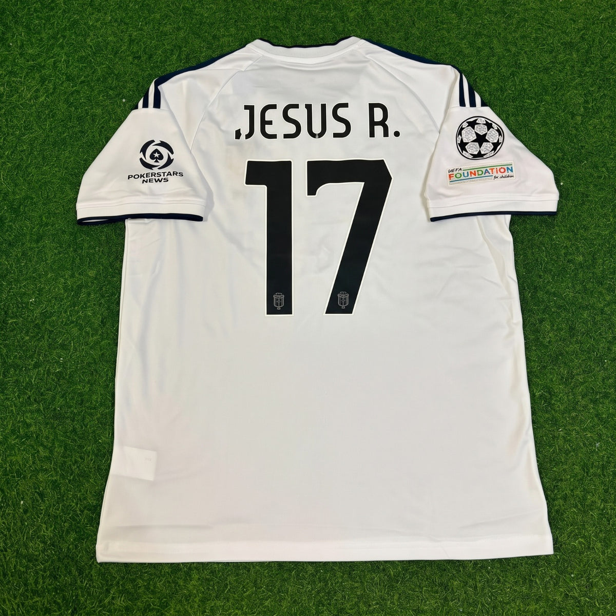 Jesús Rodríguez #17 Como 2027 Away Champions League Patch Football Jersey