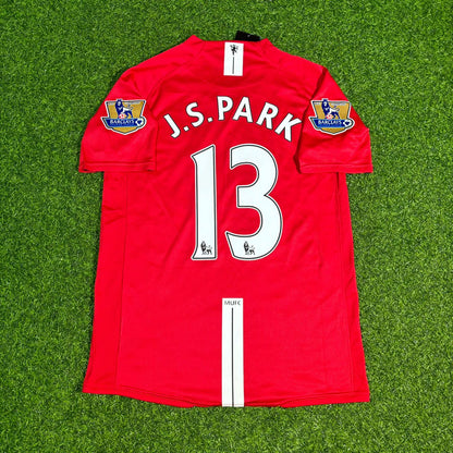 Ji-sung Park Manchester United 2007 2008 EPL Retro Red Football Jersey