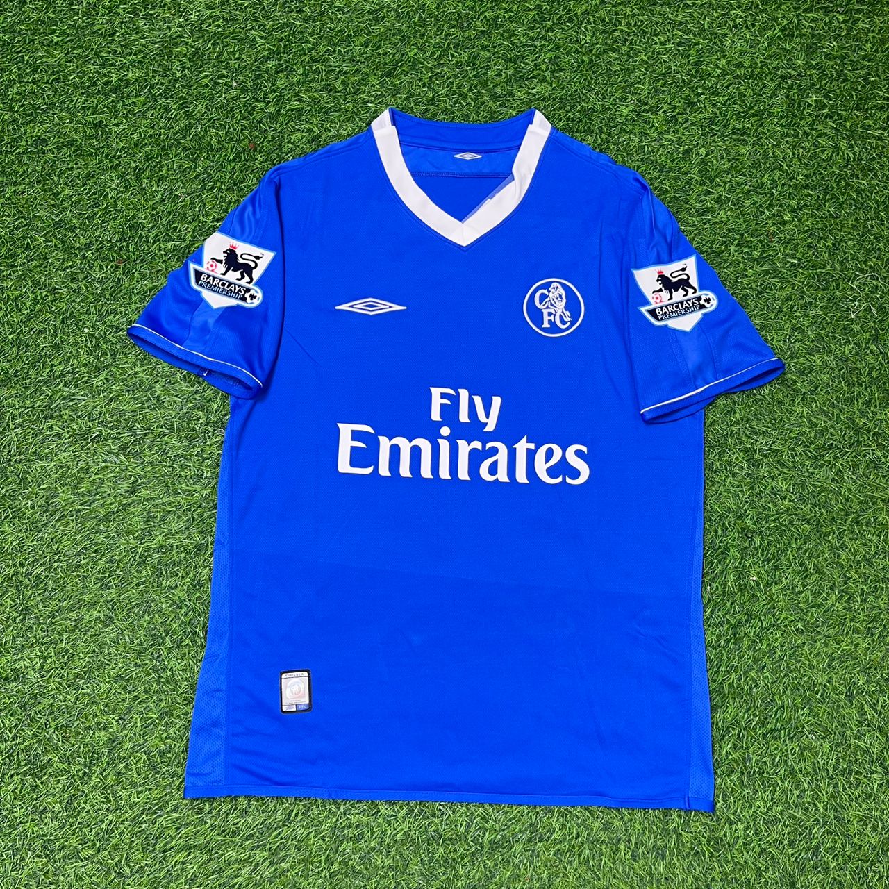Jimmy Floyd Hasselbaink Chelsea 2003-2005 Home Navy Blue Retro Football Jersey Kit