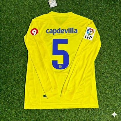 Joan Capdevilla 5 Villarreal CF 2008/2009 Long Sleeve Retro Football Jersey Kit