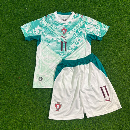 Portugal World Cup 2026 João Félix Kids White Away Football Jersey