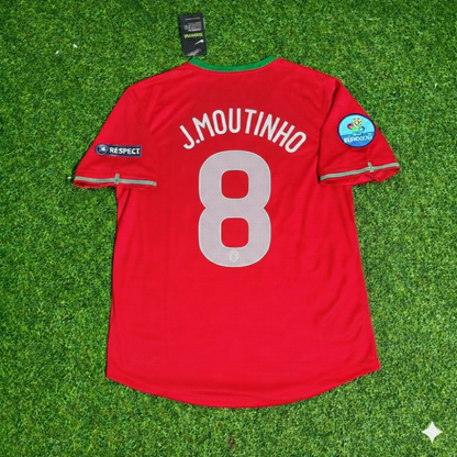 Portugal EURO 2012 Joao Moutinho Red Retro Football Jersey Kit