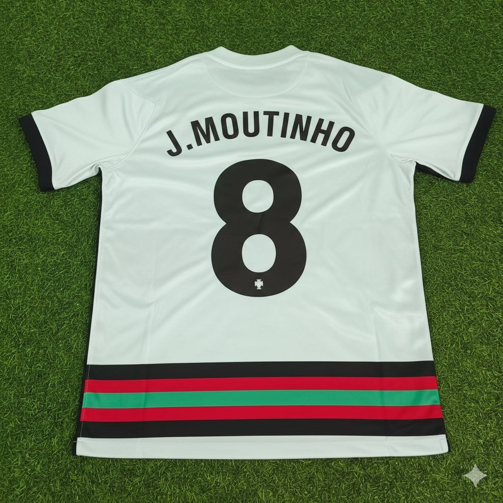 Portugal EURO 2020 Joao Moutinho Retro Away Football Jersey
