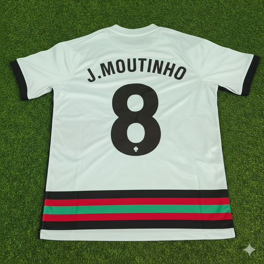 Portugal EURO 2020 Joao Moutinho Retro Away Football Jersey