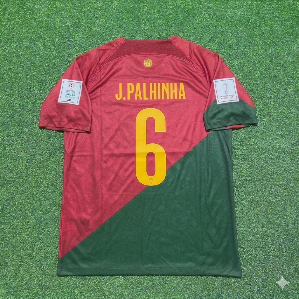 Portugal World Cup 2022 João Palhinha #6 Home Retro Football Jersey