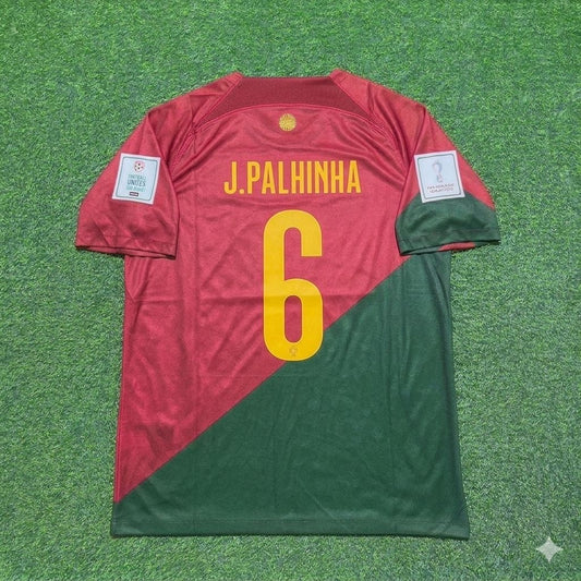 Portugal World Cup 2022 João Palhinha #6 Home Retro Football Jersey