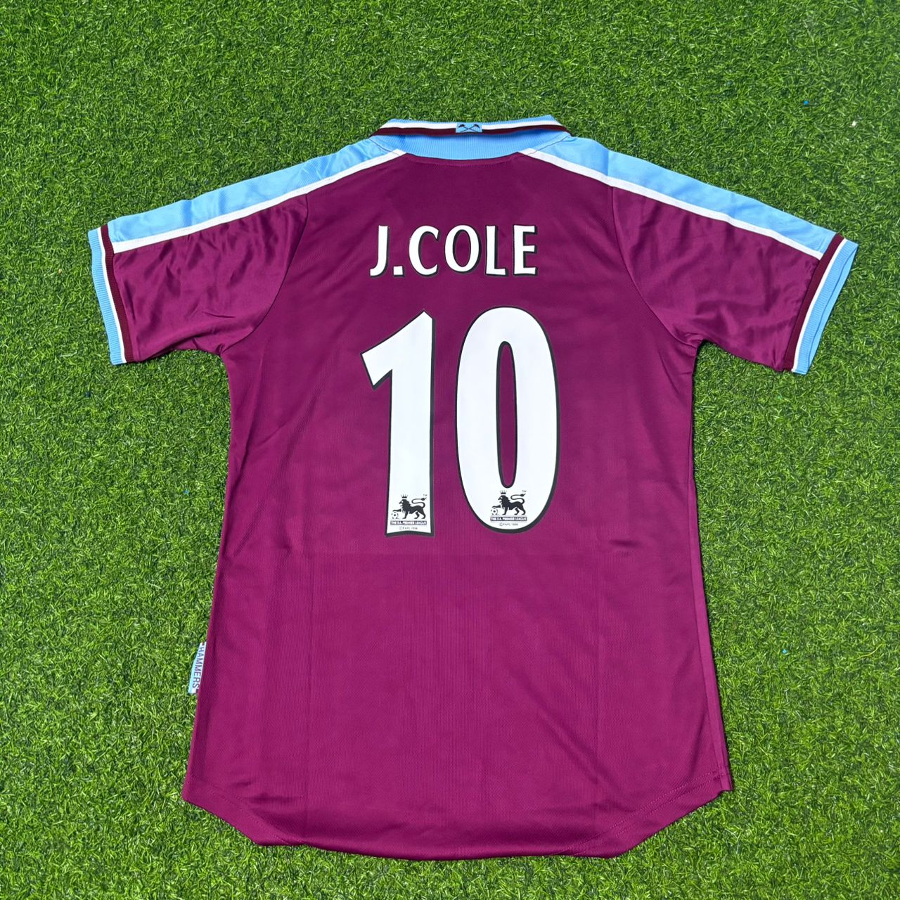 Joe Cole #10 West Ham 1999-2000 Home Retro Football Jersey Kit