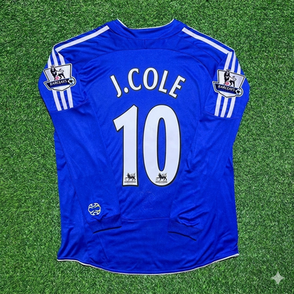 Joe Cole #10 Chelsea 2006-2008 Long Sleeve EPL Patch Football Jersey Kit