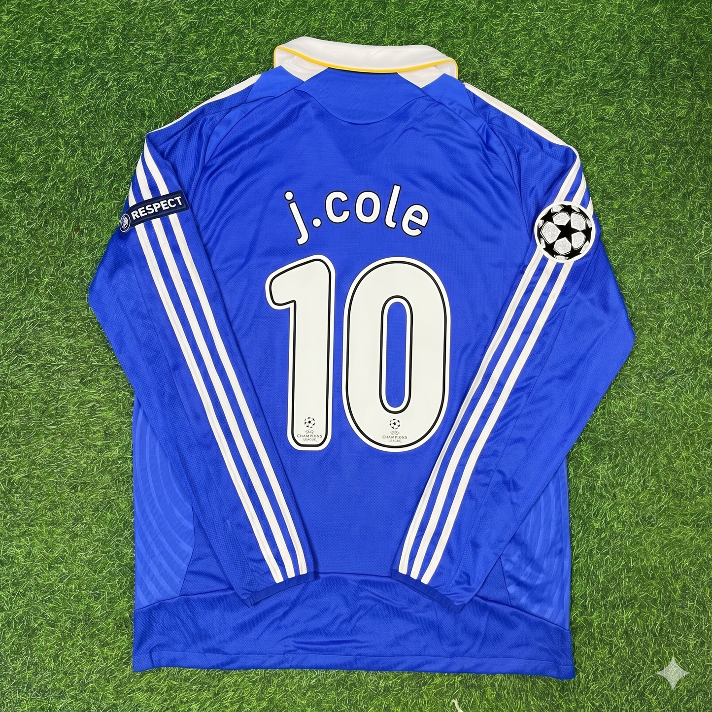 Joe Cole Chelsea 2008 Champions League Final Long Sleeve Football Jersey Kit