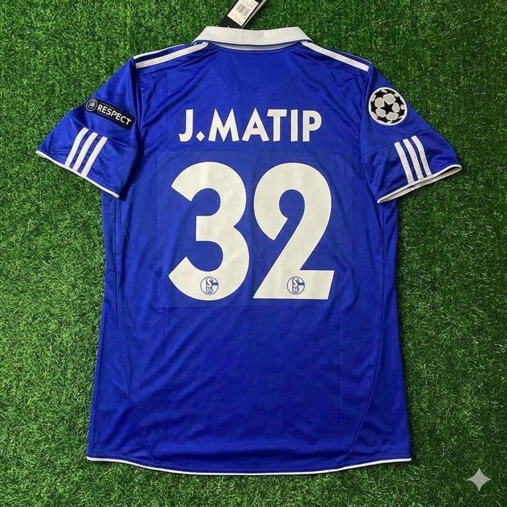 Joël Matip 32- Schalke 04 Season 2010/11 Retro Champions League Football Jersey