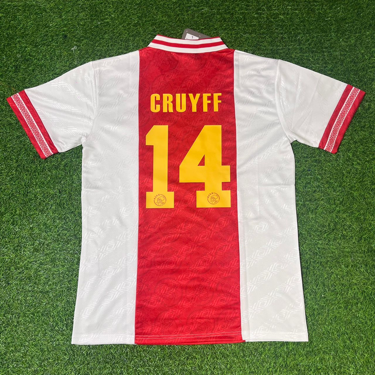 Johan Cruyff Ajax Retro Golden Printing Football Jersey