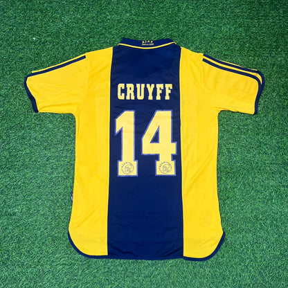 Johan Cruyff Ajax Retro Yellow Football Jersey Kit