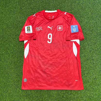 Switzerland World Cup 2026 Johan Manzambi #9 Children Football Jersey
