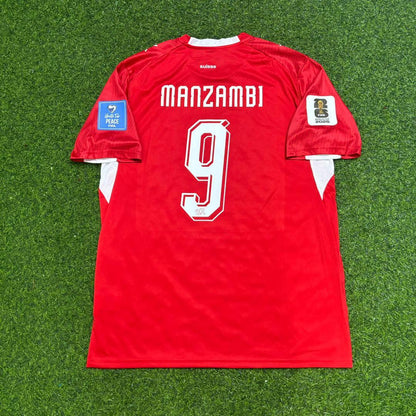 Switzerland World Cup 2026 Johan Manzambi #9 Children Football Jersey