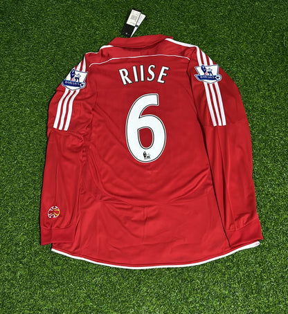 John Arne Riise Liverpool 2007-2008 Red Retro Football Jersey Kit