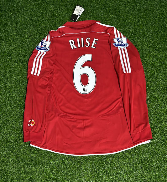 John Arne Riise Liverpool 2007-2008 Red Retro Football Jersey Kit