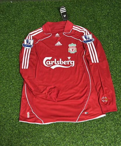 John Arne Riise Liverpool 2007-2008 Red Retro Football Jersey Kit