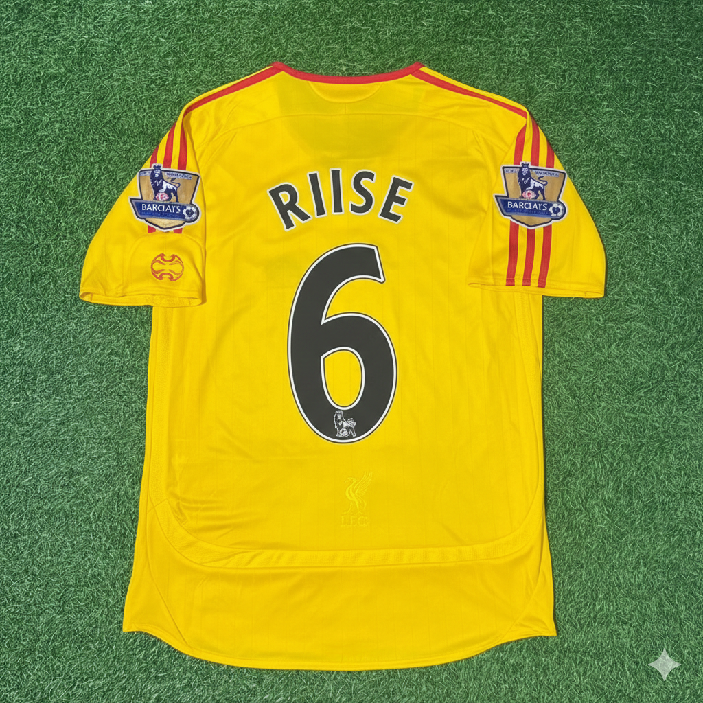 John Arne Riise Liverpool 2006/2007 Yellow Retro Football Jersey Collection