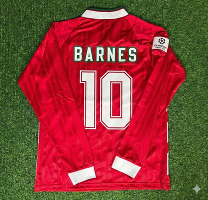 John Barnes Liverpool Long Sleeve Retro Football Jersey Kit