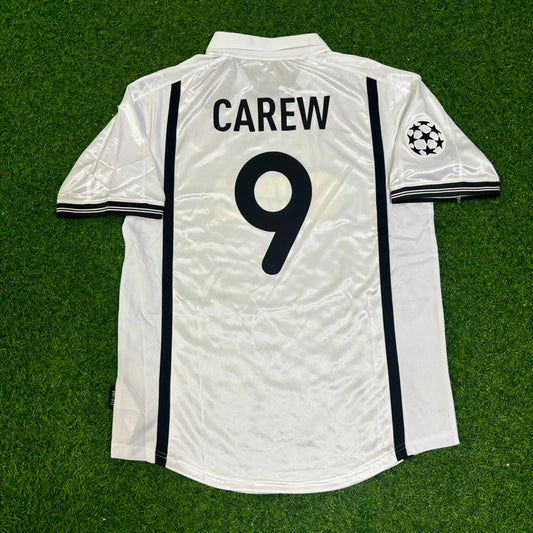 John Carew Valencia 2001 Milano Champions Final Retro Football Jersey Kit