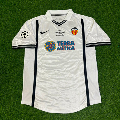John Carew Valencia 2001 Milano Champions Final Retro Football Jersey Kit
