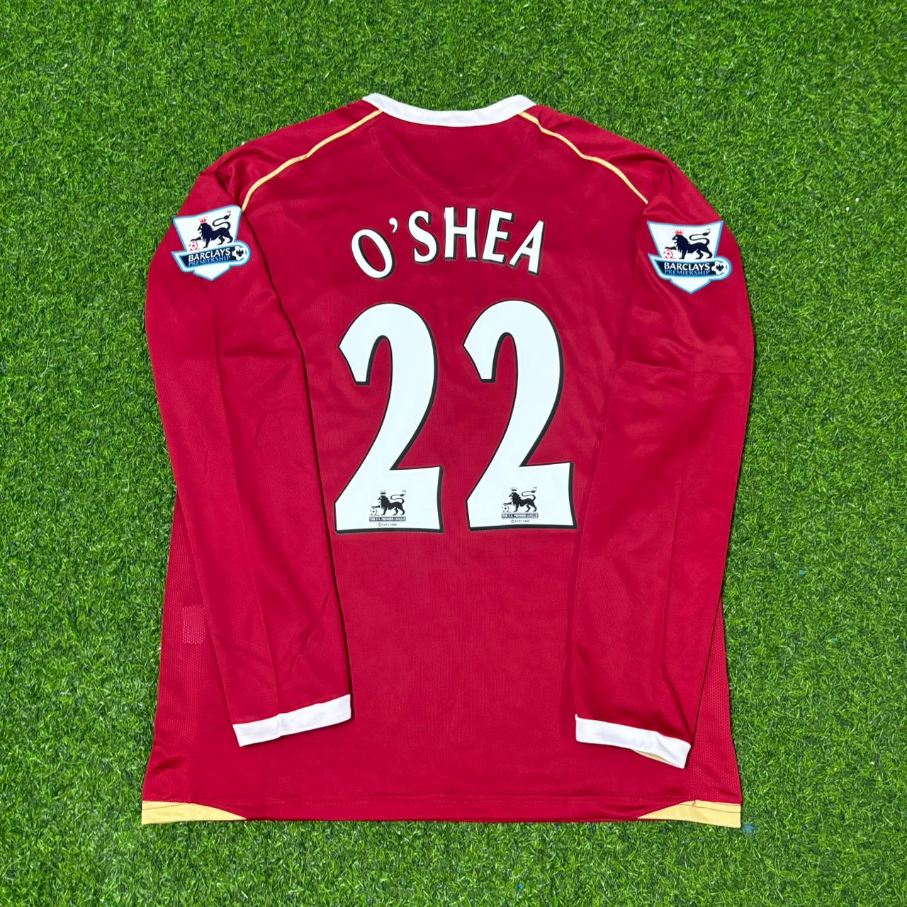 John O'Shea Manchester United 2006-2007 Red Football Jersey Kit