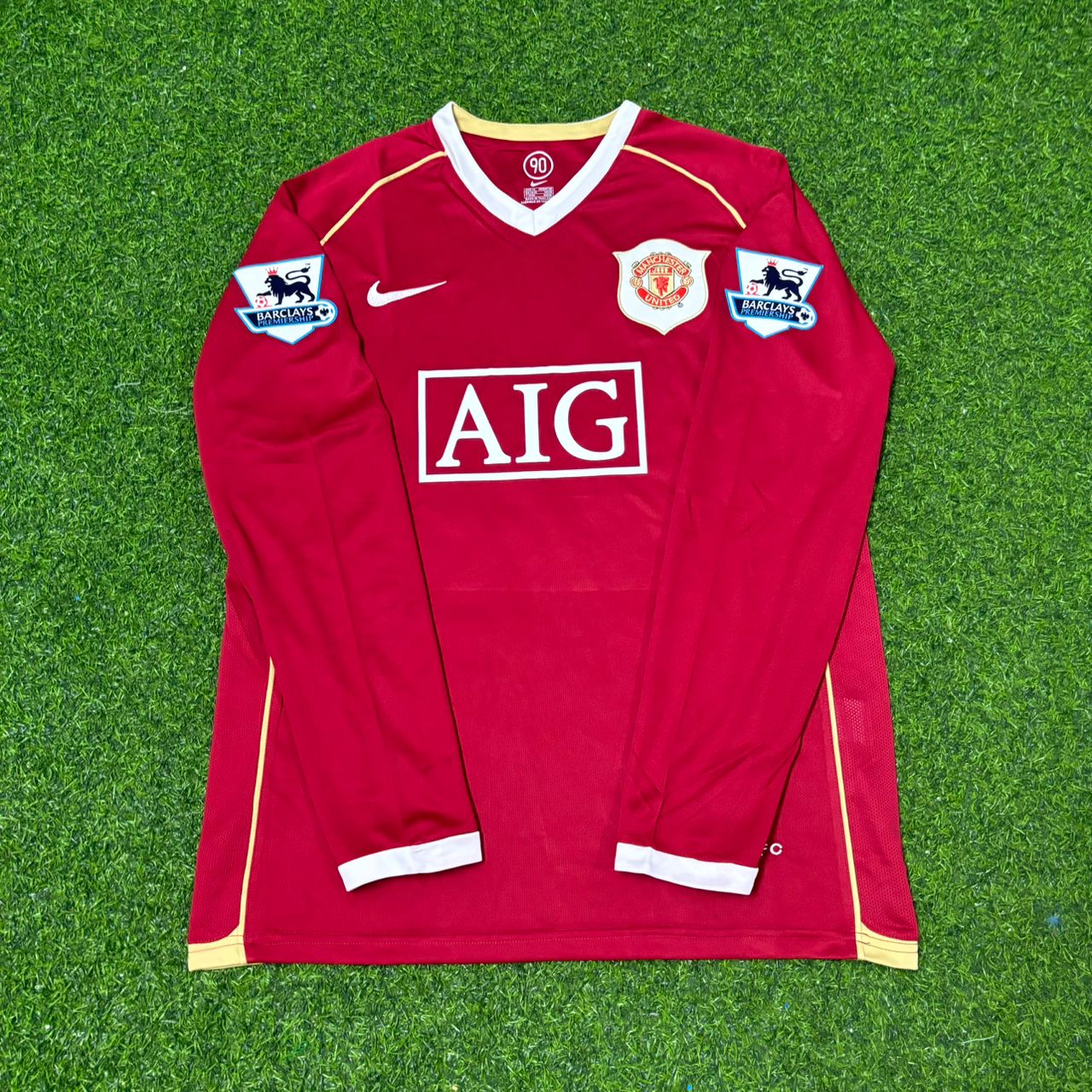 John O'Shea Manchester United 2006-2007 Red Football Jersey Kit