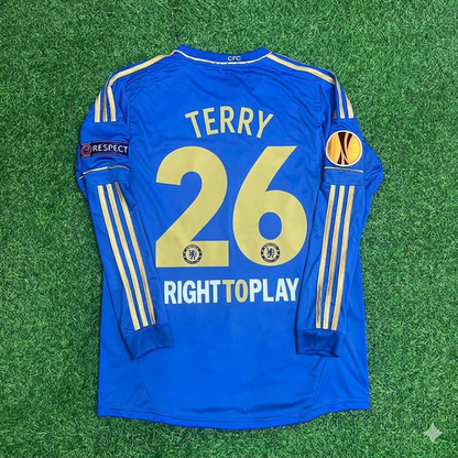 John Terry 26-Chelsea 2013 Europe League Final Amsterdam Blue Retro Football Jersey