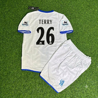 John Terry Chelsea Away 2004/05 Retro Kids White Football Jersey Kit
