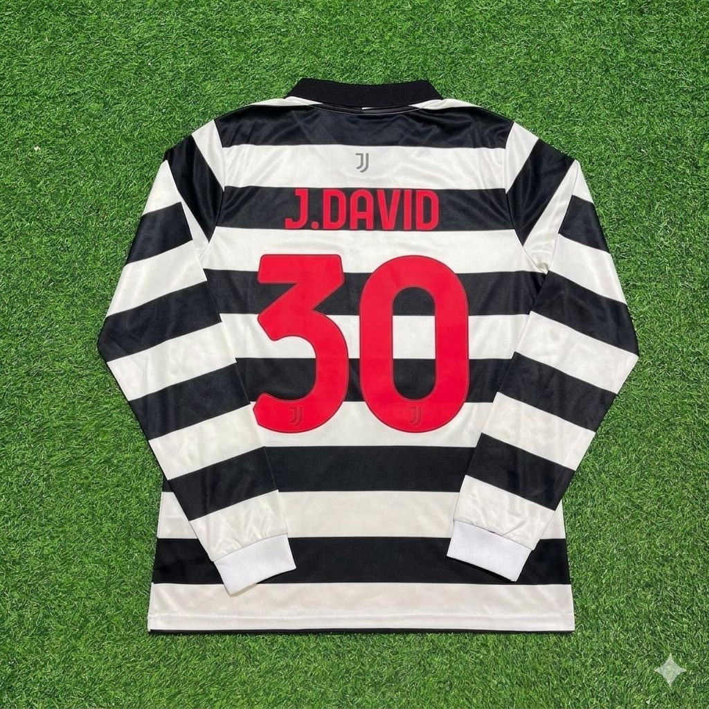 Jonathan David #30 Juventus Fourth Long Sleeve Football Jersey