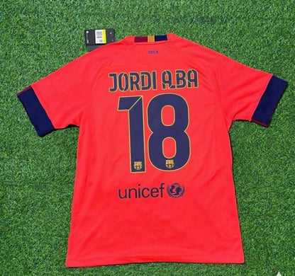 Jordi Alba 18- Barcelona 2014 Kit Season Retro Football Jersey
