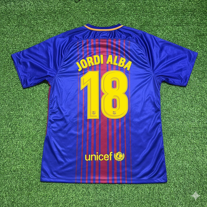 Jordi Alba 18- Barcelona 2017/2018 Season Football Jersey Kit